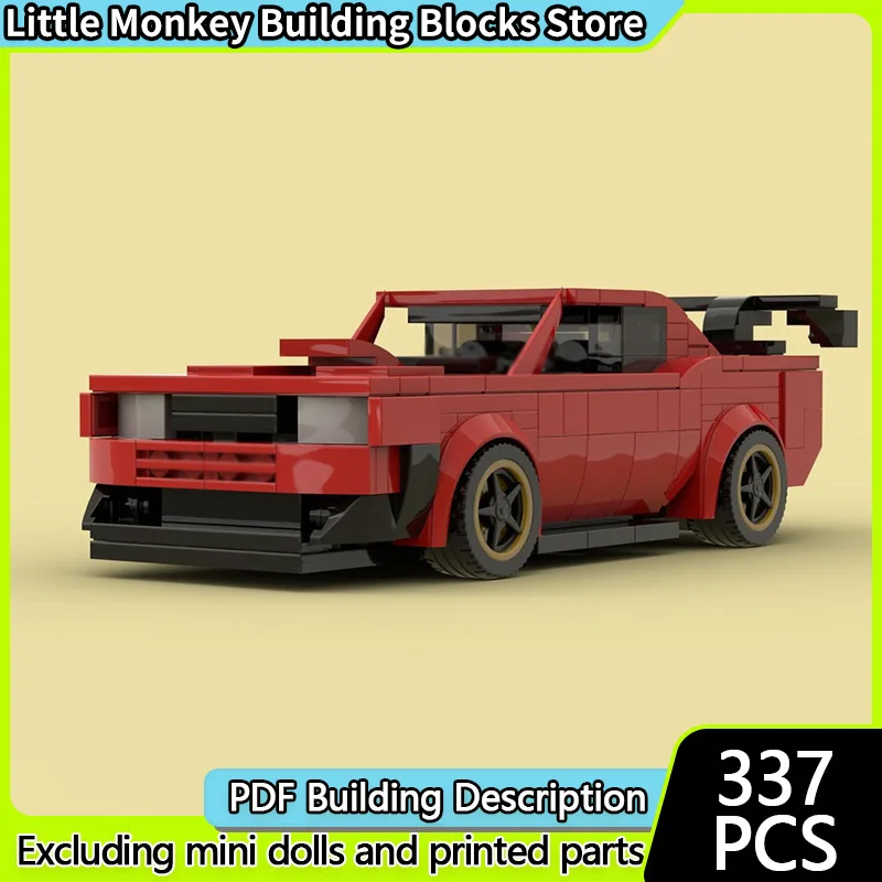 

Speed Racing Car Model MOC Building Bricks American Muscle Car Modular Technology Children Holiday Gifts Assemble Toys Suit