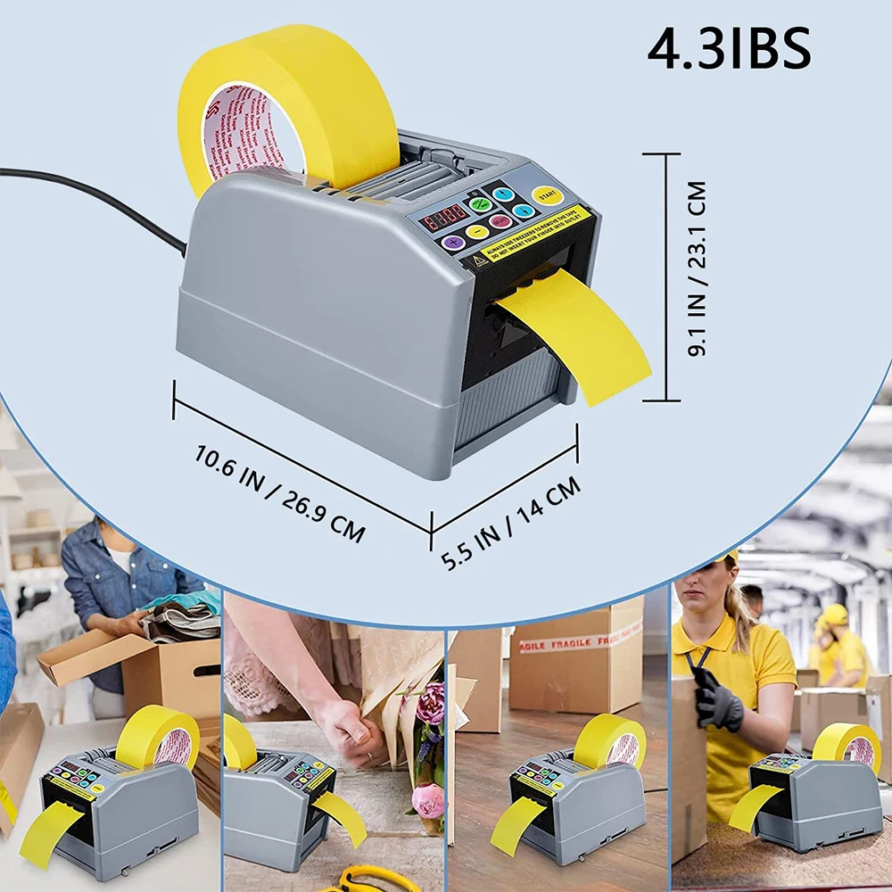 ZCUT-9 Automatic Tape Dispensers Packing Non Adhesive Electrical Tape Cutter Machine