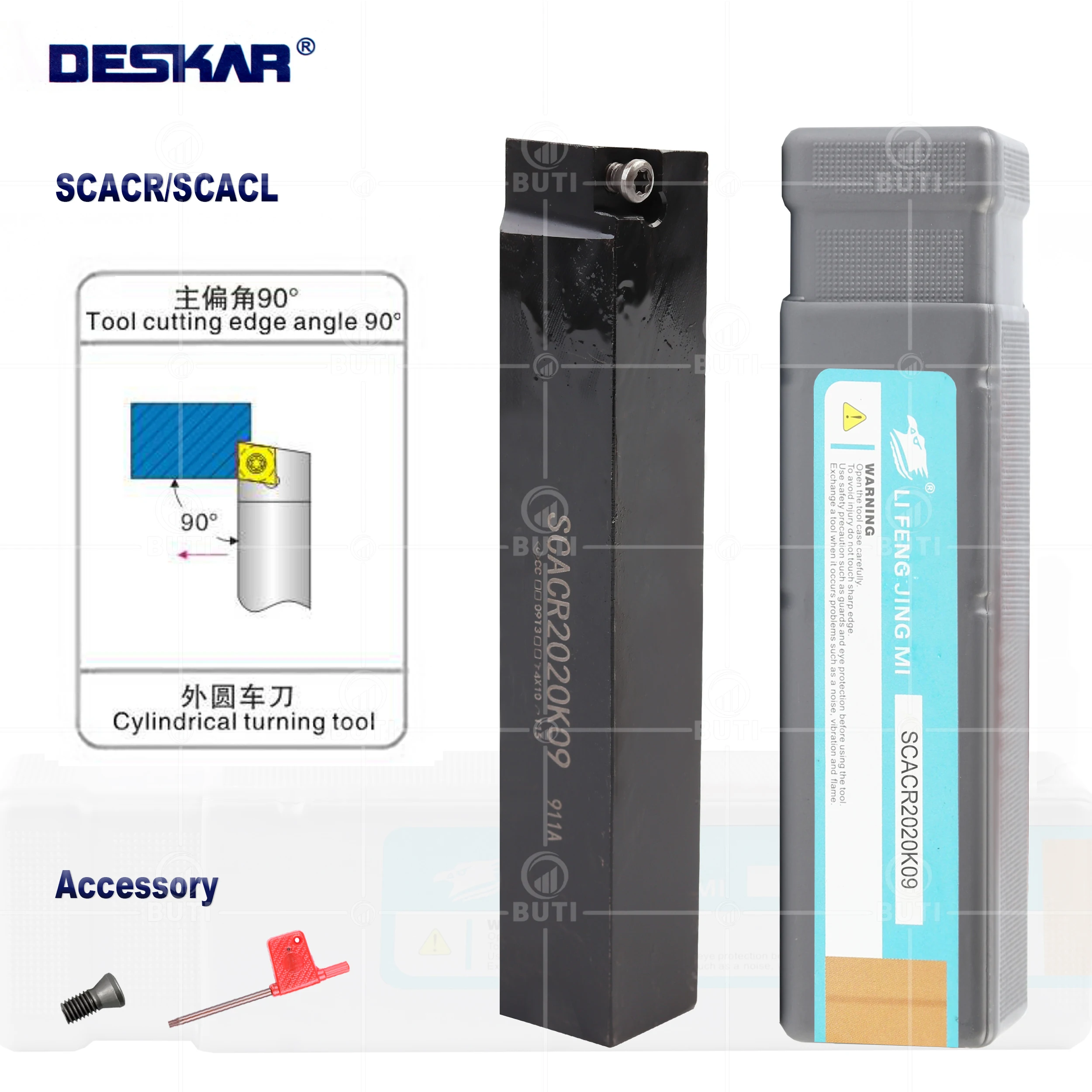 DESKAR 100% Original  SCACR0808 SCACR1010H06 External Turning Tools Arbor SCACR1212 SCACR1616H09 SCACR2020K09 CNC Lathe Holder