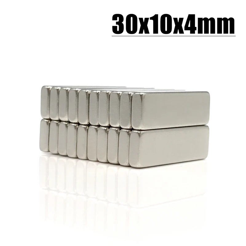 5~200PCS 30x10x4 Block Powerful N35 Magnets 30x10x4mm Super Sheet Permanent Magnetic 30x10x4 mm Strong Neodymium Magnet 30*10*4