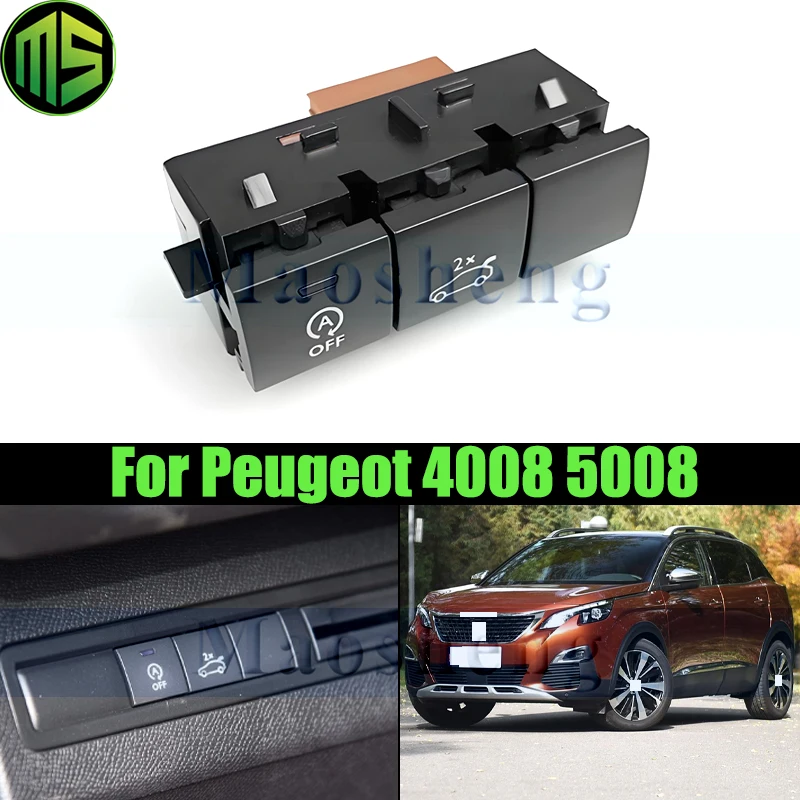

Maoshneg Rear Trunk Lock Switch For Peugeot 4008 5008 Start and Stop Switch Button Tailgate Switch 98196074ZD