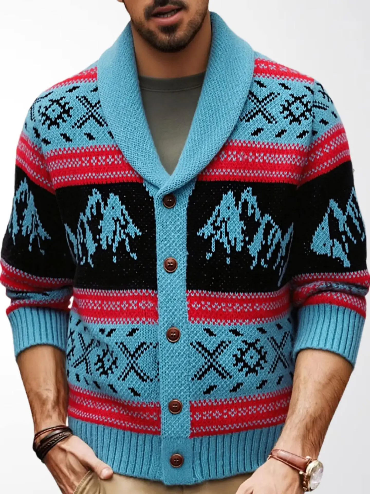 

Мужской кардиган в американском ретро-стиле, вязаный, утепленный, для улицы, осенне-зимний, теплый, пушистый, из полиэфирного волокна, повседневная одежда