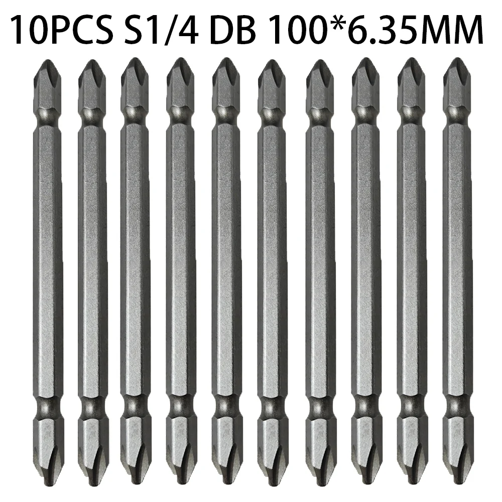 

10pcs 100*6.35MM DB S2 Magnetic Bit for S1/4 6.35mm Electronics Screwdriver High Torque S1/4 Electrical screwdriver Repair Tools