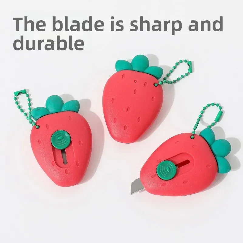 Cute mini fruit shape utility knife hanging Paper Cuttings tool art knife student supplies portable multi-function hand knife