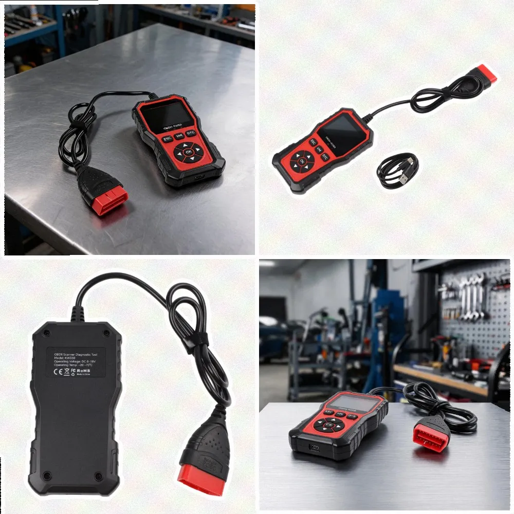 for obd2 Scanner KW330 for Automotive Diagnostics with Battery Waveform Test Real-Time Data Display and Multi-Language UI