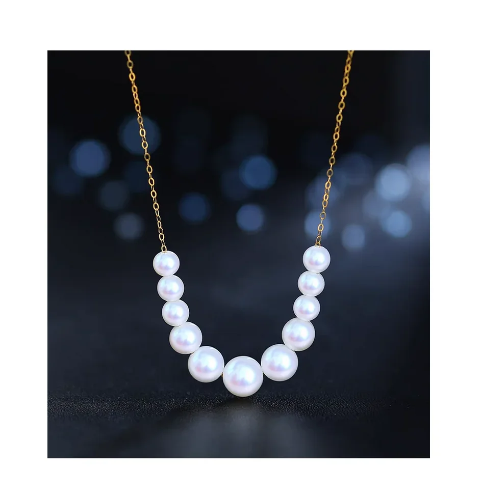 

NATURAL 17"8-11MM 11 PCS PEARLS GENINE CHARMING WHITE PEARL NECKLACE PENDANT FOR MAN WOMEN