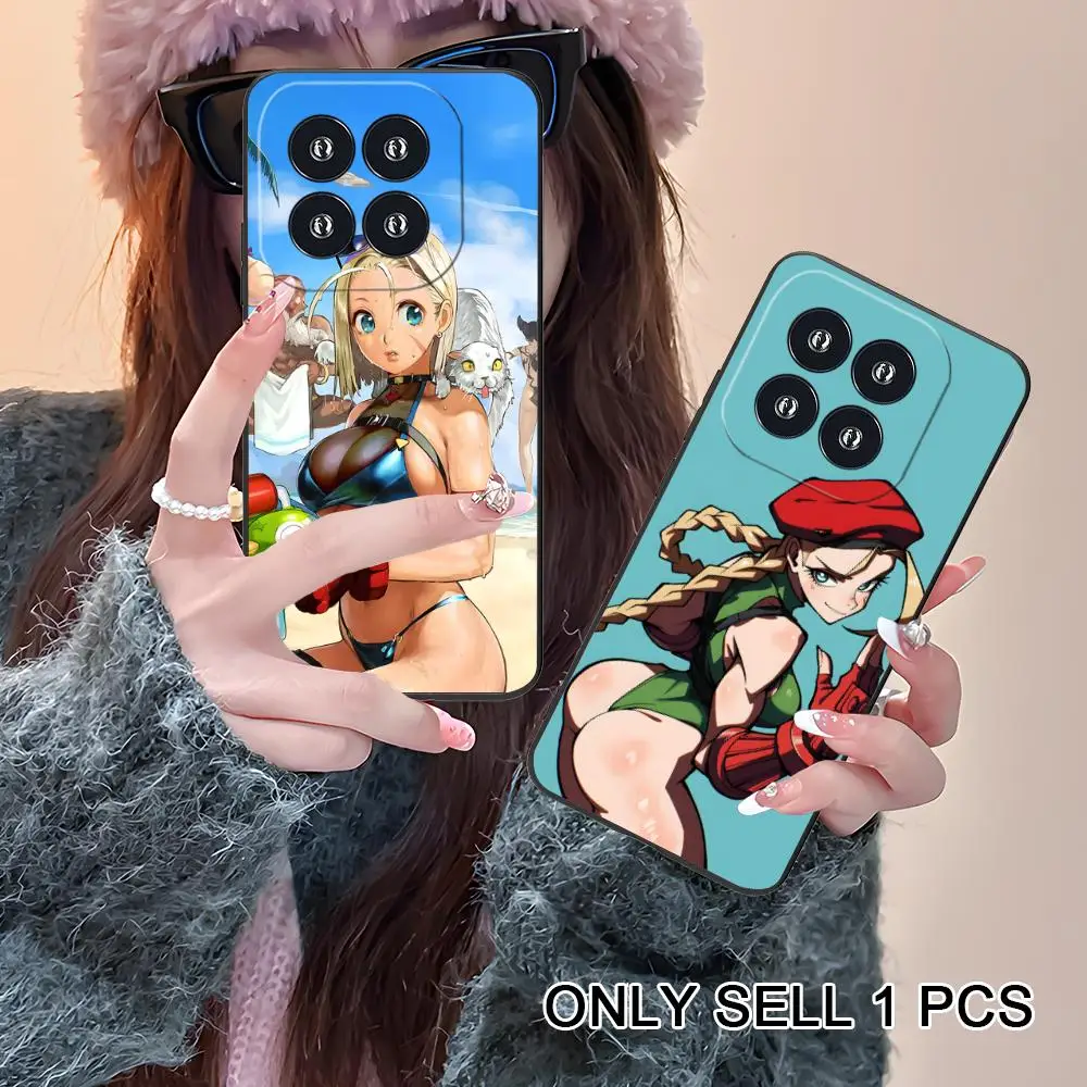

Street Fighter Cammy Phone Case for Xiaomi 15 14 13 12 Mi 11 T Ultra Lite Pro S X 5G Soft TPU Shockproof Cover