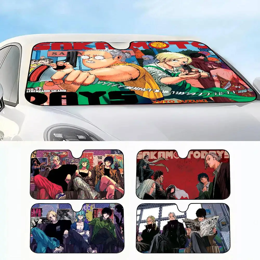 

anime s-sakamoto days Car SunShade Car insulation windshield sunshade, UV blocking sunshade protector