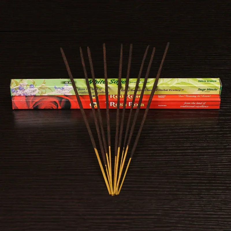 Y Tibetan White Sage Incense Sticks Home Fragrance Joss Sticks 10/25 Small Tubes Lots Bulk Indian Incense Coconut Aromatherap