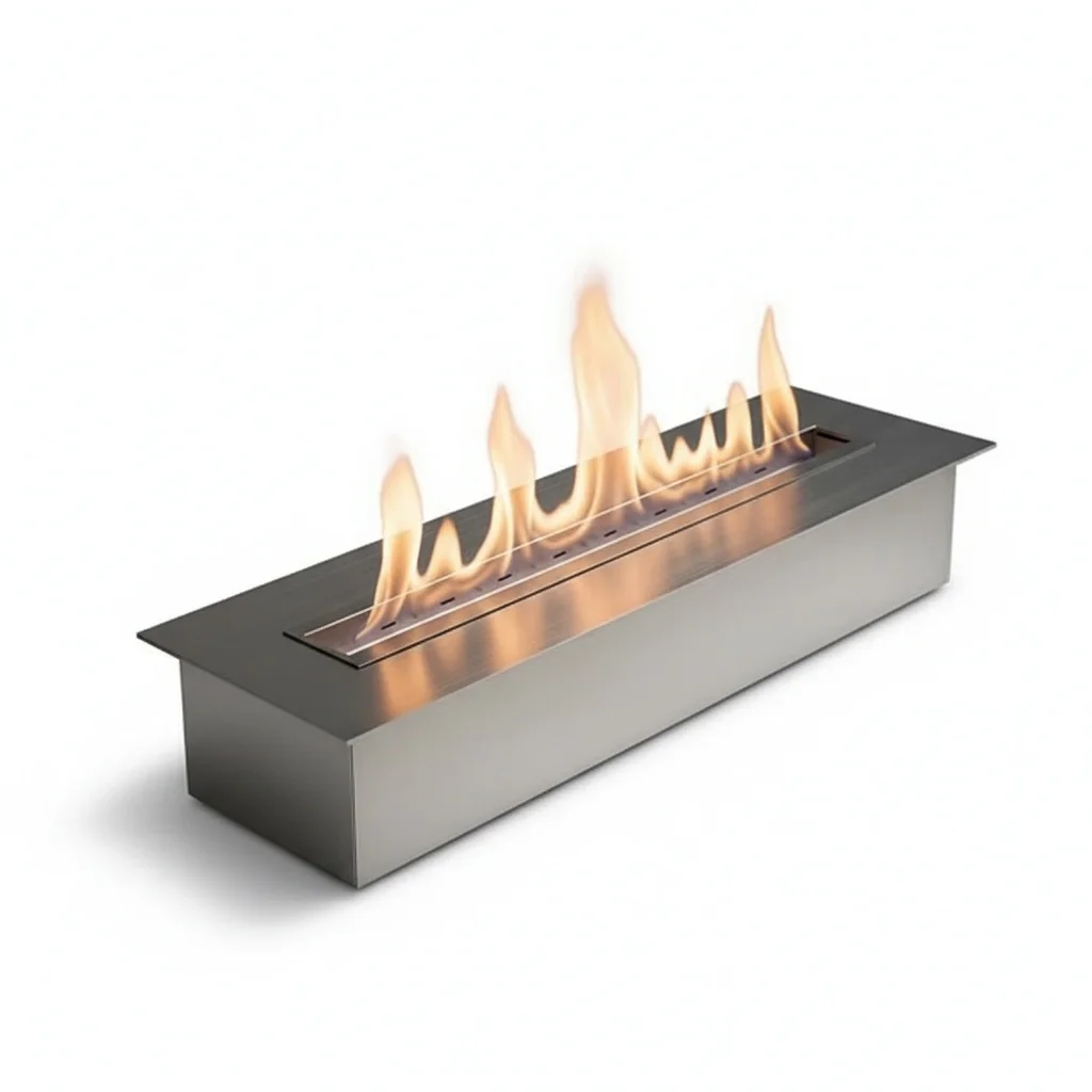 Bio Ethanol Fireplace,1000mm Stainless Steel Burner, Indoor Firebowl Insert, Ventless Alcohol Fireplace, Modern Indoor Fireplace