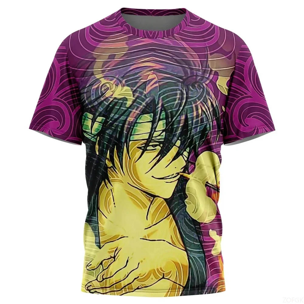 

3D Printed Gintama Shinsuke Pattern T-shirt Fashionable Breathable Loose Versatile Casual Sports Summer Short Sleeve