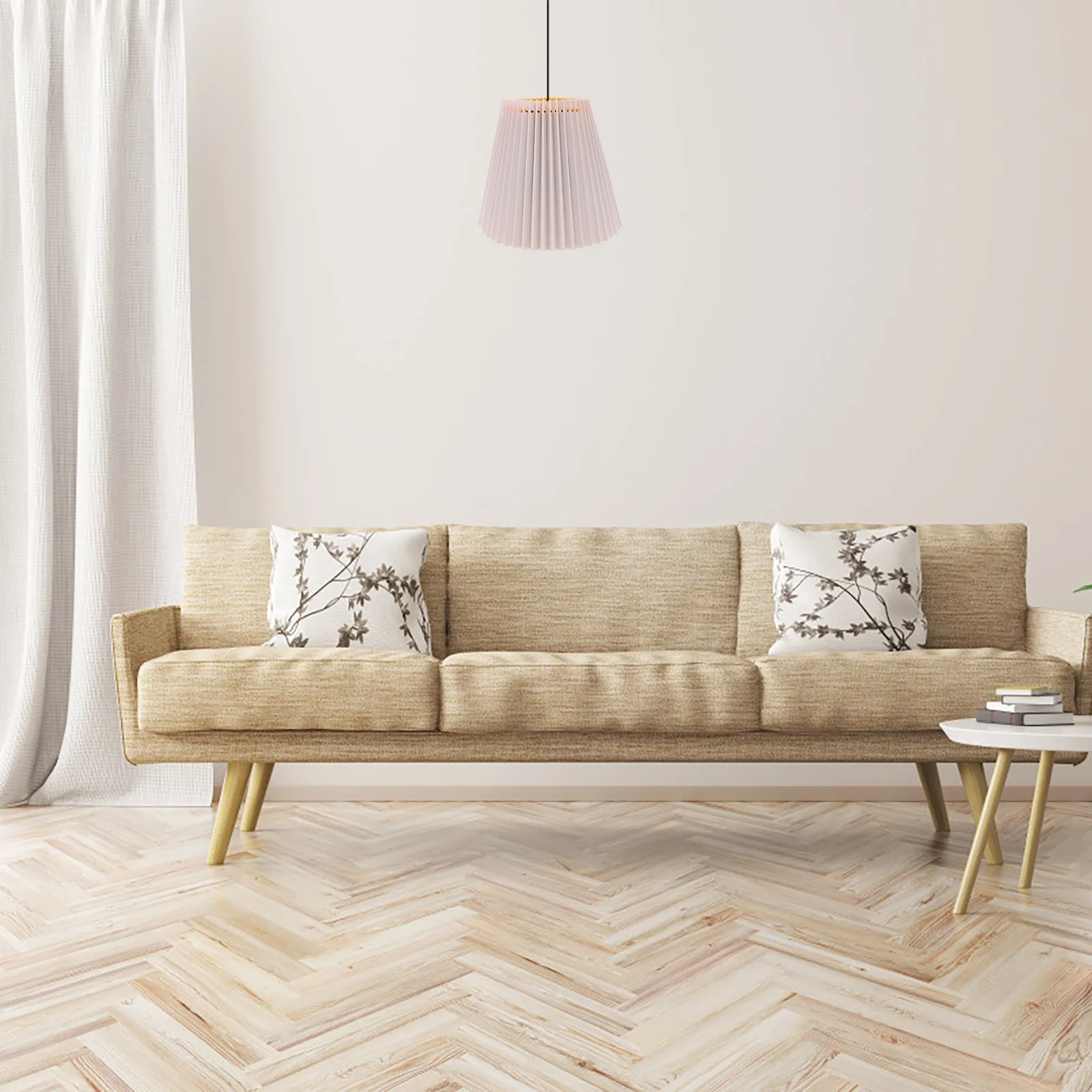 

1 шт. плиссированный абажур для потолочного светильника, декоративный рассеивающий экран для комнаты, спальни, создающий естественную атмосферу, простая установка, премиум-качество