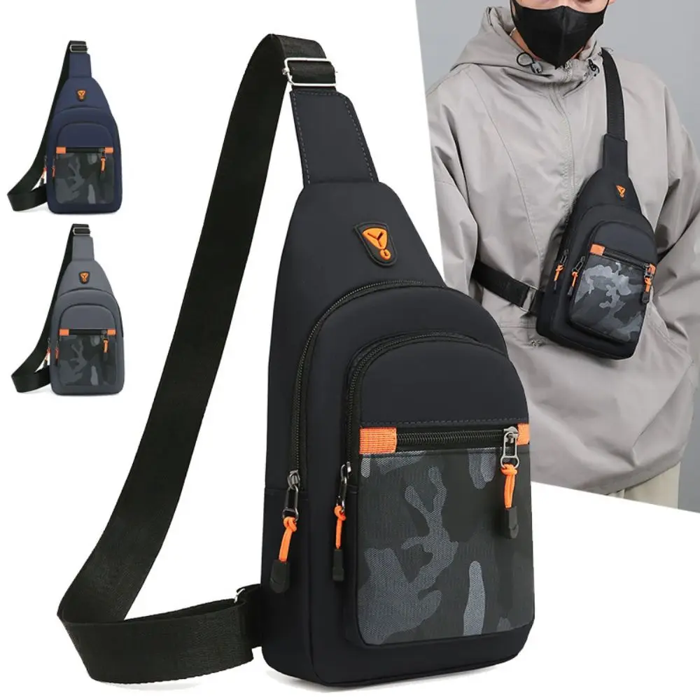 Oxford Cloth Men Chest Bag Large Capacity Chest Pack Casual Sling Bag Sports Male Shoulder Bag Outdoor Crossbody Bag