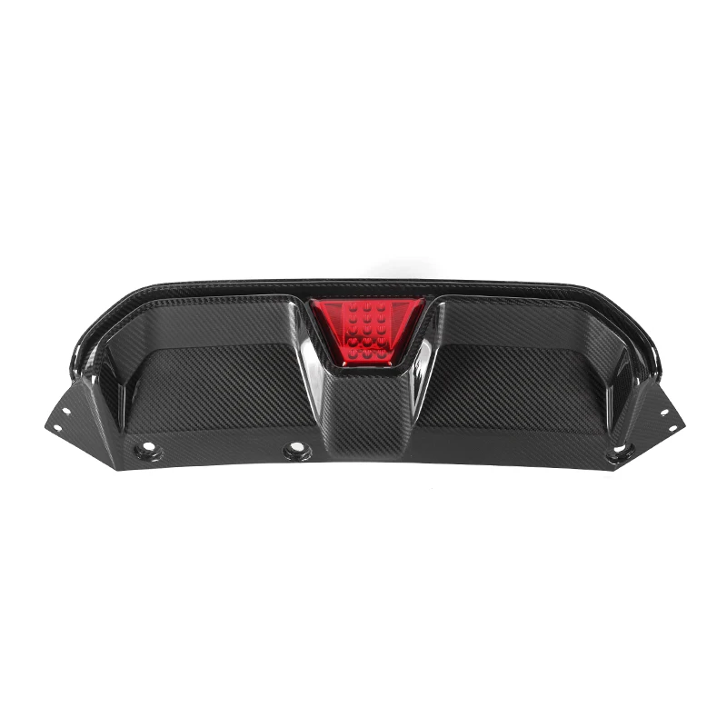 CS style dry carbon fiber rear back diffuser with LED light for BMW M5 F90 LCI 2020 2021 2022 F90 M5 rear back diffuser