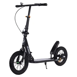 Shock-Absorbing Foldable Commuter Kick Scooter For Adults and Teens With 12