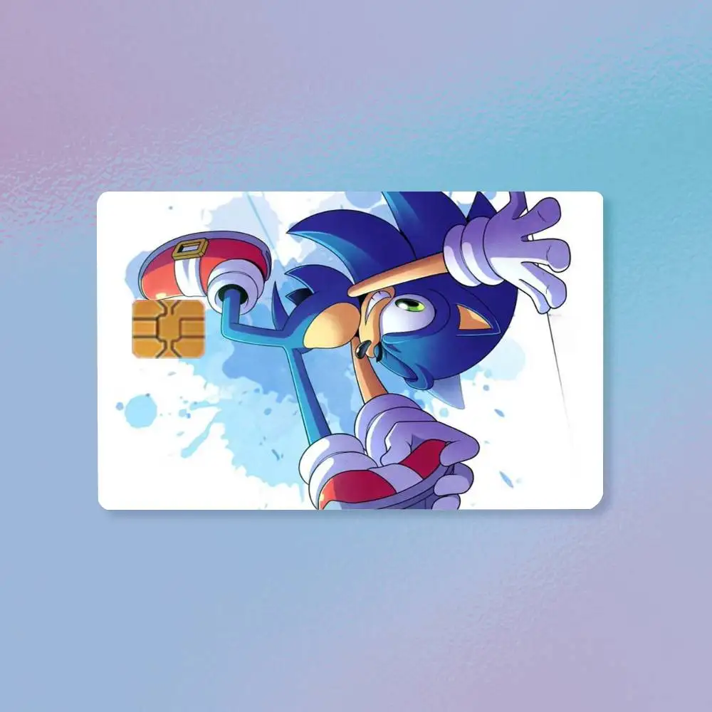 Cartoon Game S-SoNiC-C R-RuMbLe-E  Credit Card HD Stickers Premium matte film effectively prevents fingerprints .