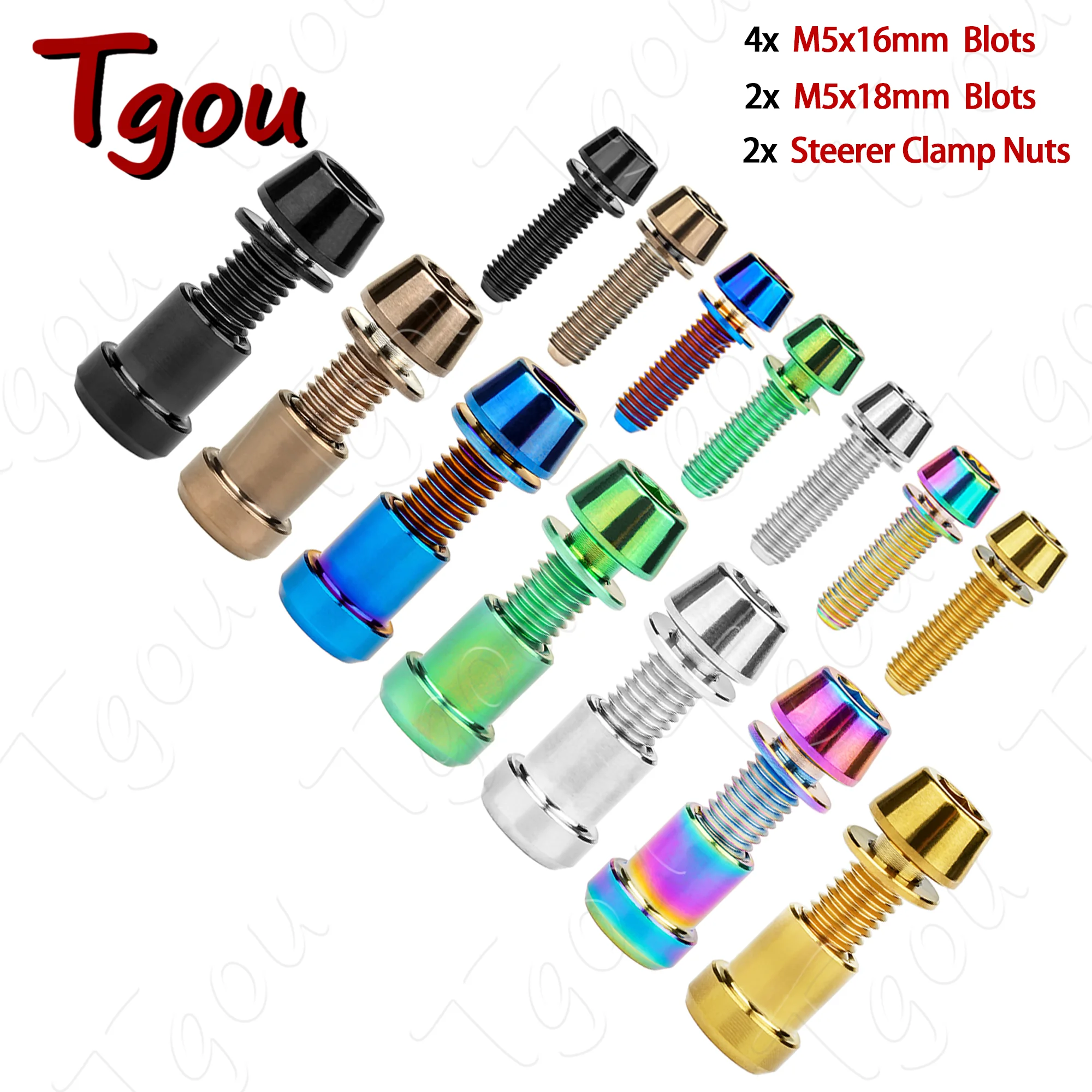Tgou Titanium M5x16/18mm Blot for 3T ARX LTD Mountain/Road Bike Ti Screws Upgrade Kit