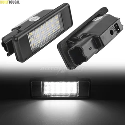 2Pcs Error Free White LED License Plate Light Fit For Nissan X-Trail T30 T31 Qashqai J10 J11 Primera P12 Pathfinder R51 Juke F15