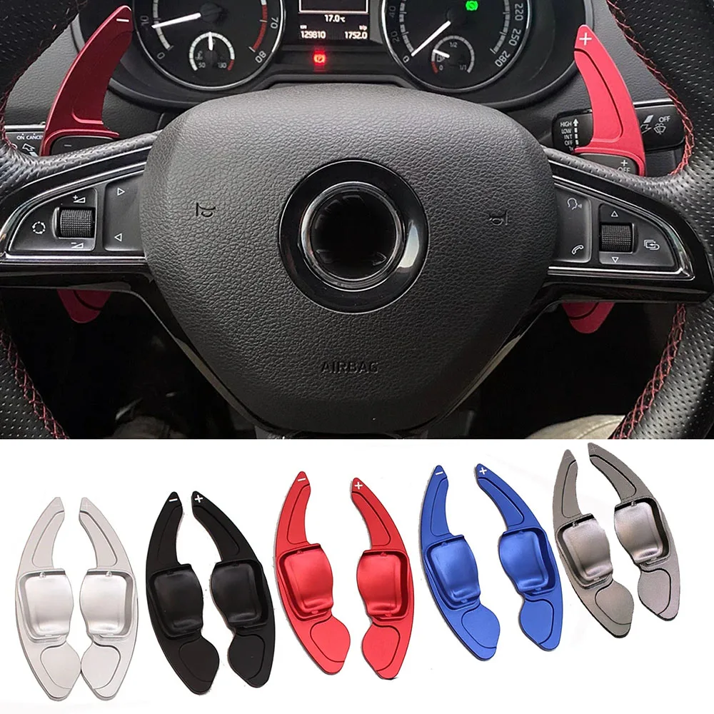 

Steering Wheel Paddles Shifters aluminum alloy Extensions For Skoda Octavia A7 MK3 5E RS VRS Superb B8 Scala Karoq Kodiaq