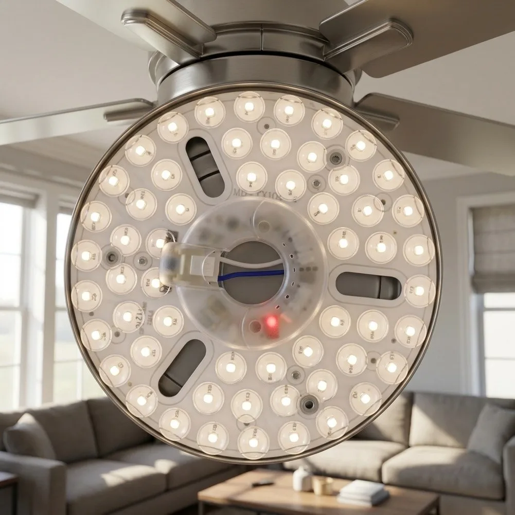 For Standard Ceiling Fans 3-color Dimming Bulb LED Ceiling Fan Light For Home Renovation AC 120V Voltage Support