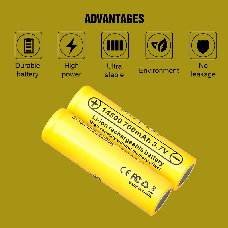 SKYRAY AAA Lithium Battery 380mAh 3.7 Volts 10440 Li-ion Rechargeable Batteries suitable for Remote Control Shaver Work Torch