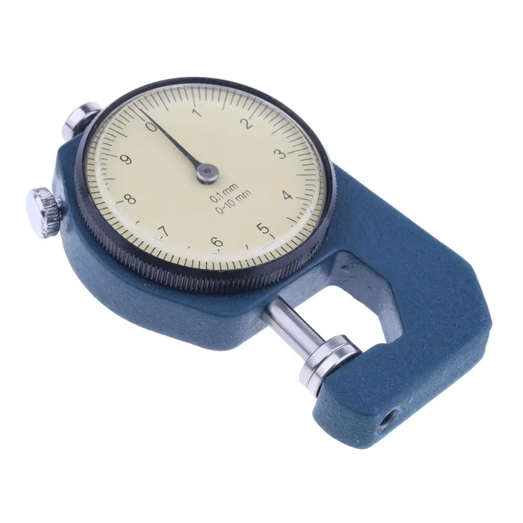 Thickness Measuring Gauge 0.01mm Resolution Manual Micrometer Stainless Steel for Leather Paper Foil Tasks