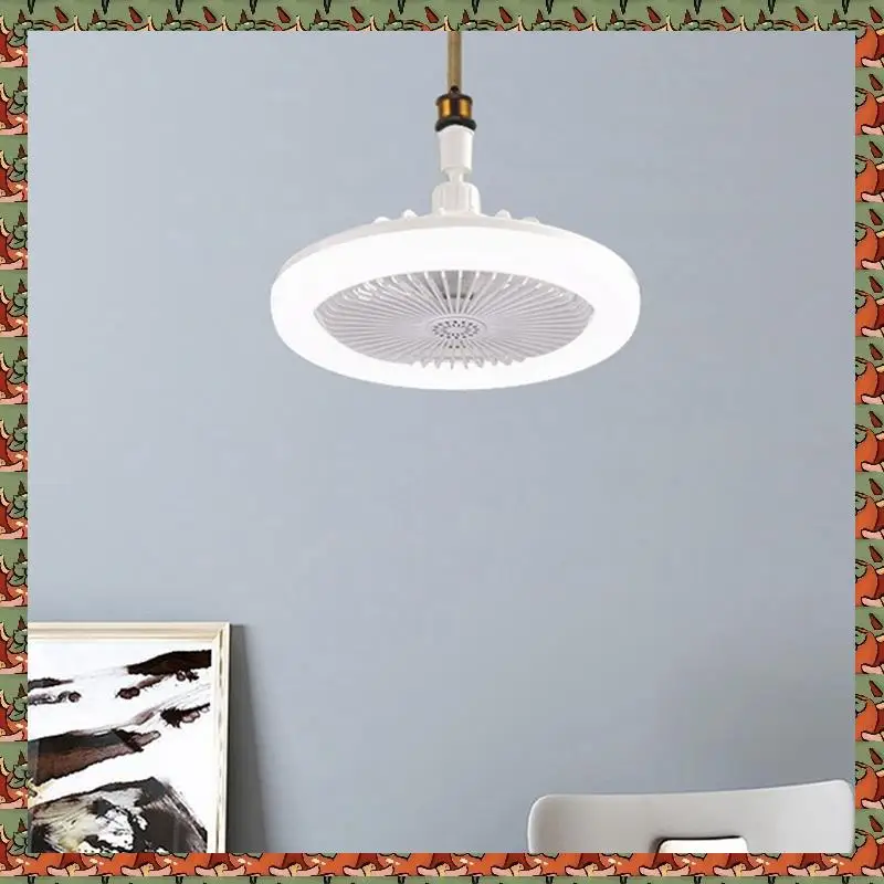 

Ceiling Fans With Remote Control And Light Lamp Fan E27 Converter Base LED Lamp Fan For Bedroom Living Room