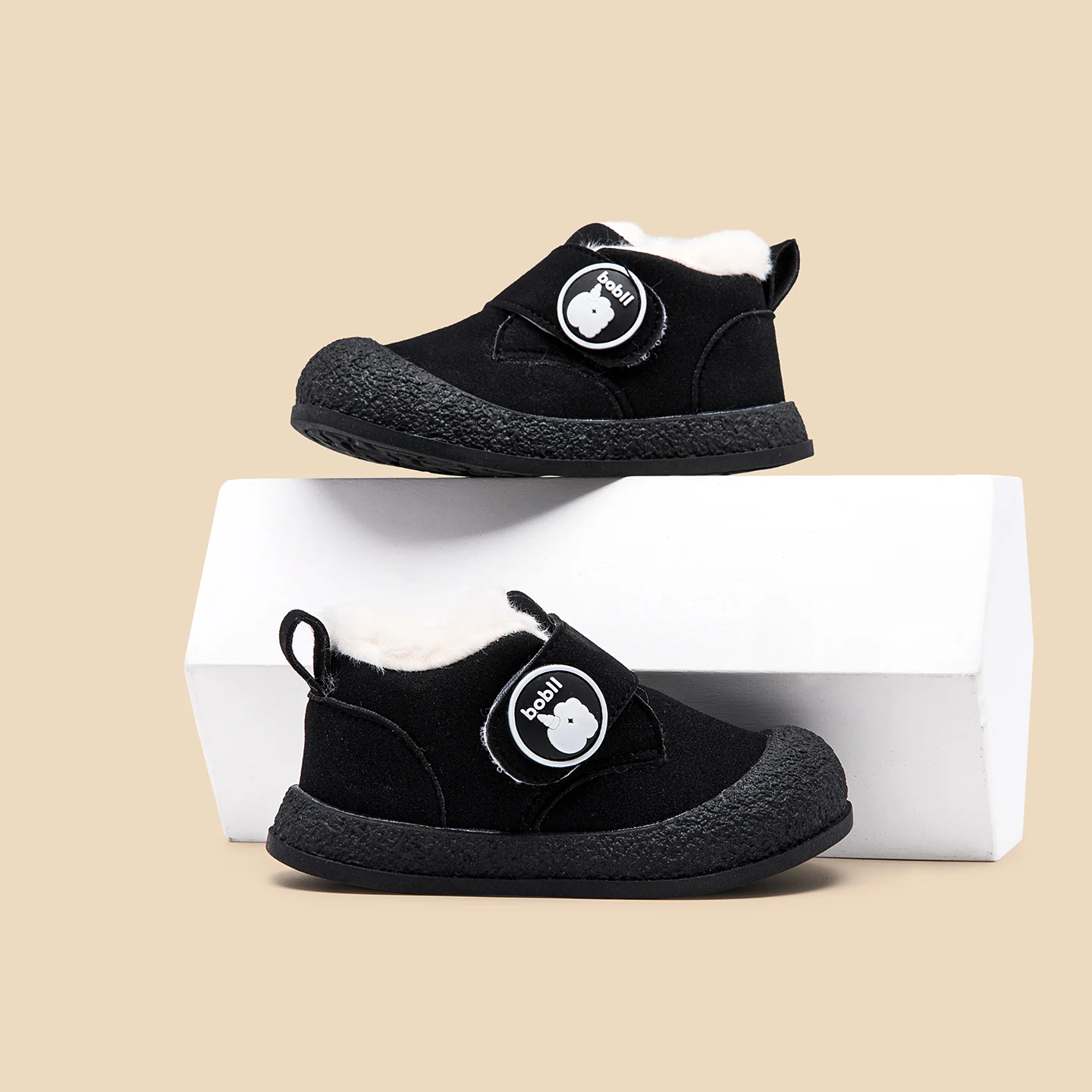 حار بيع الشتاء طفل الفتيان والفتيات الأولى المشي في الهواء الطلق طفل أحذية قطنية ل 0-3Y جودة عالية تصميم مبطن بالصوف #5