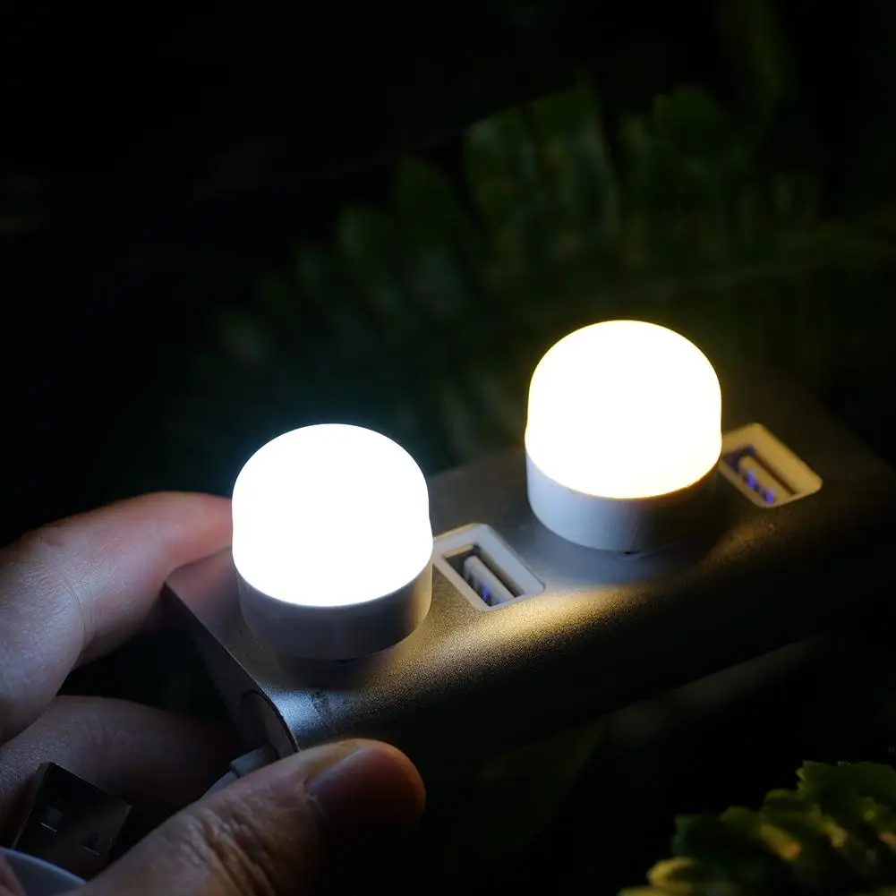 Mini USB Night Light Warm White Eye Protection Book Reading Light USB Plug Computer Mobile Power Charging LED Night Lamp for car