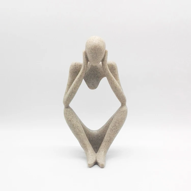 New sandstone sculpture for home decoration human statue abstract indoor sculpture figure modern arts crafts