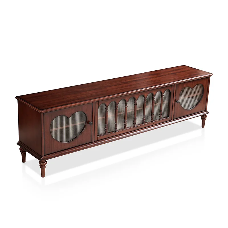 

#American Retro Modern Country Living Room Home Mid-Century Solid Wood Storage Floor Cabinet for Small Apartments for TV Stands