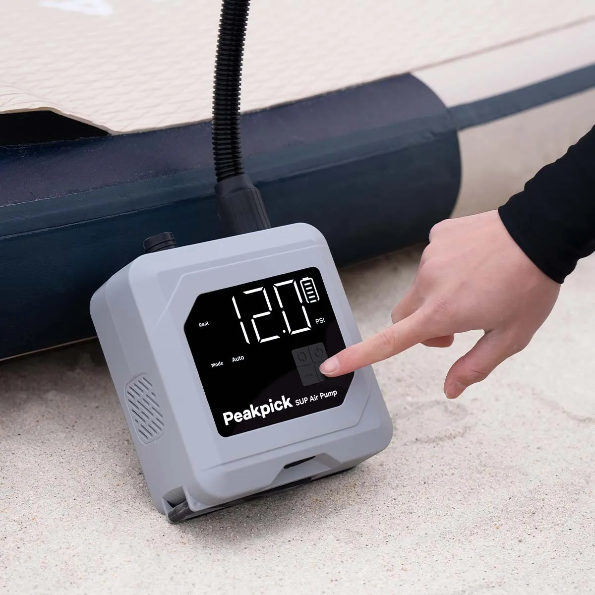 Dual Stage Inflation & Deflation Battery Electric Inflator Sup Air Pump Compressor Rechargeable
