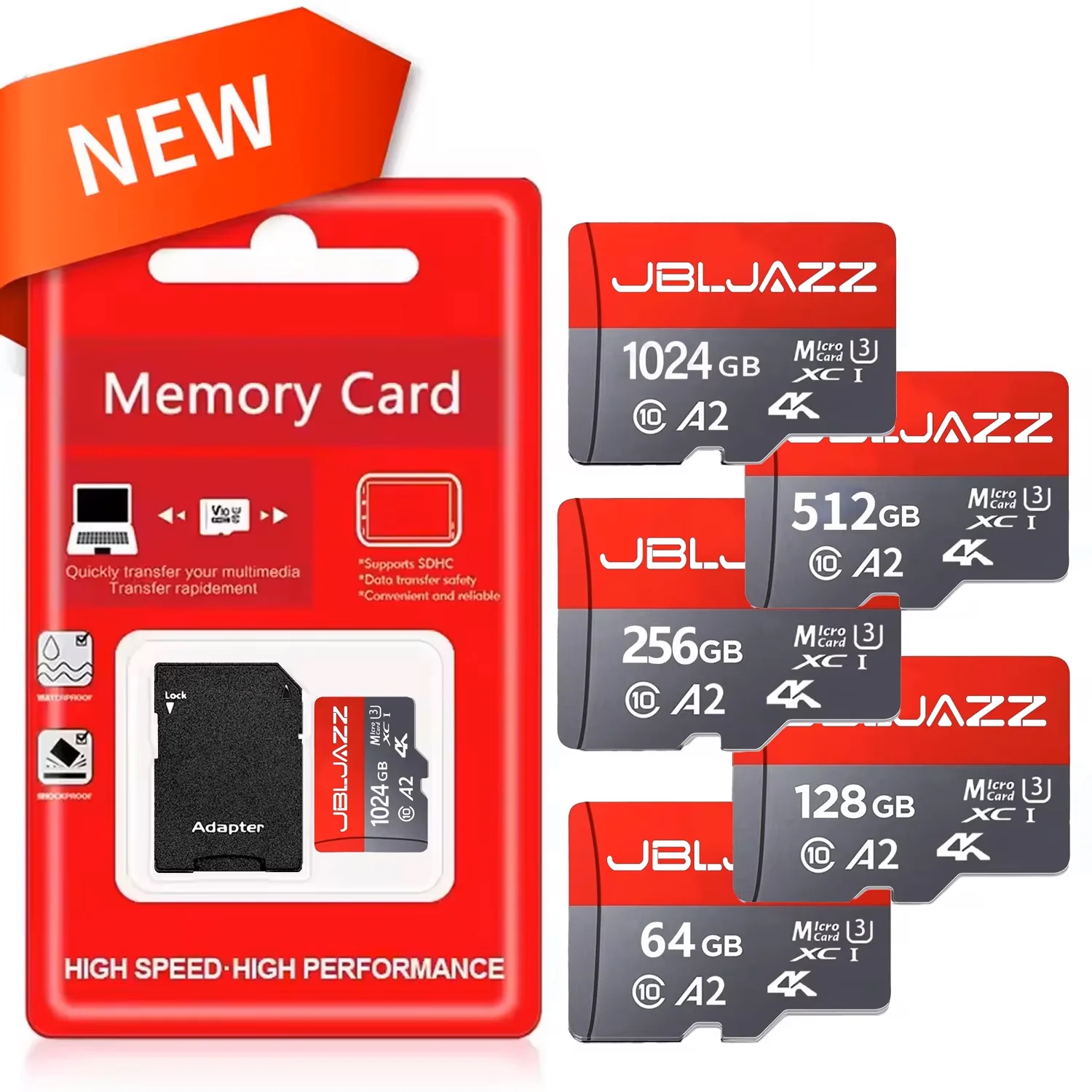 High Speed Micro TF SD Card Memory Card 512GB 256GB 128GB Memory Card Stable Performance for Switch Camera Surveillance Devices