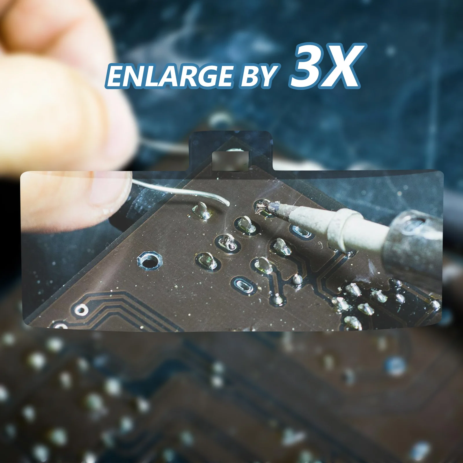 

Line Board Repair Magnifier With Led Light Hd Lens Hands Free For Clock Instrument Maintenance Magnifier Glasses With