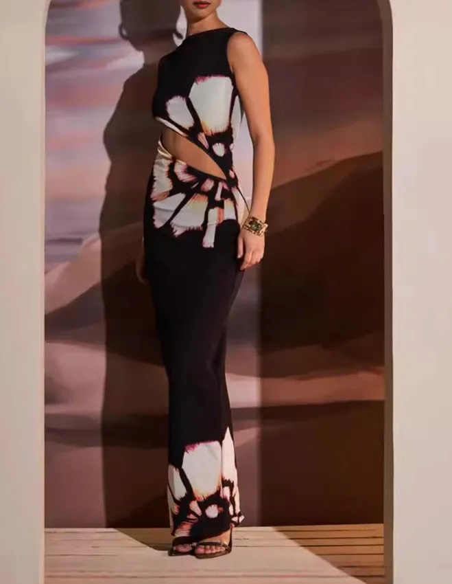 Dresses Womens Gothic Sleeveless Altgoth Blackless Punk Bandage Hipsters Y2K Dark Nightclub Sensual Daring Alternative Commuting