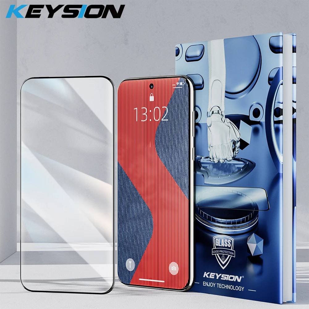

KEYSION Tempered Glass Full Cover for OPPO Reno15 Pro Max 5G 15F 5G HD Clear Phone Screen Protective Glass Film for Find X9 Pro