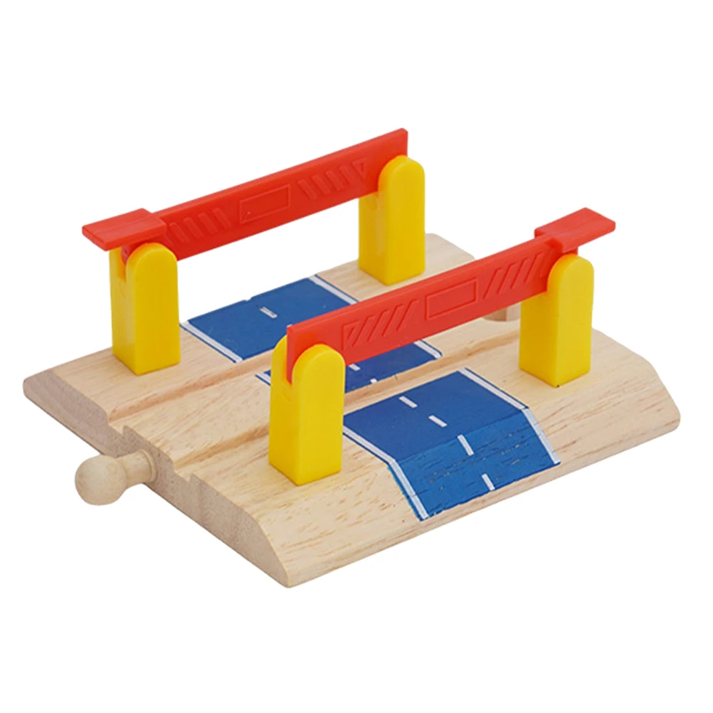 حاجز درابزين مسار القطار DIY محاكاة كتلة طريق السكك الحديدية ألعوبة زخرفية تطوير المهارات الحركية الإبداعية #5