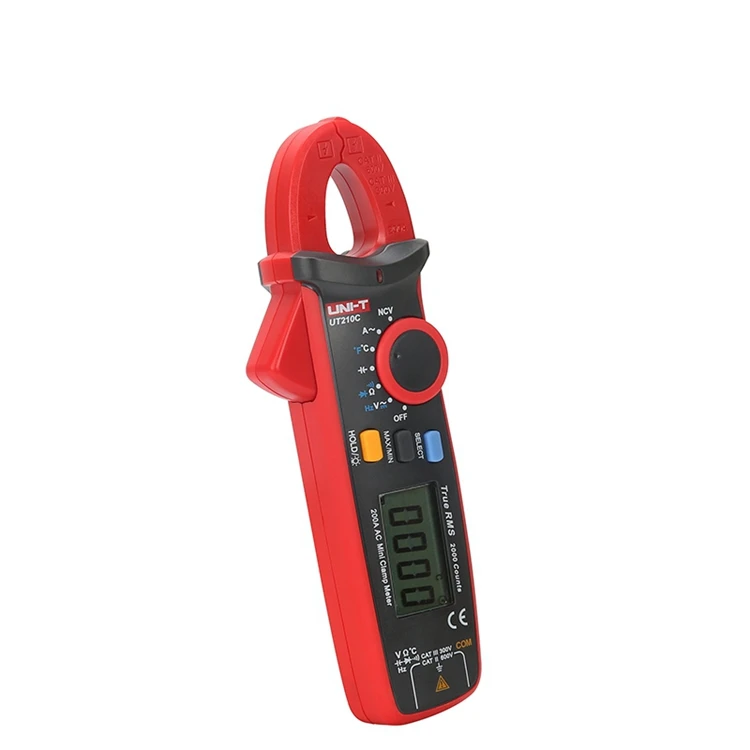UNI-T UT210C Mini Handheld Clamp Meter True RMS Auto Range Temperature Test Multimeter AC Current Clamp