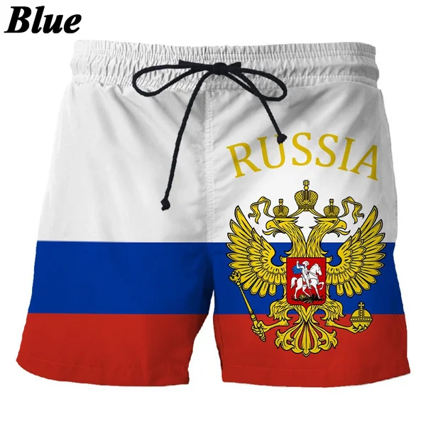 Summer Russia Fashion Casual 3D Shorts Trendy Men's Shorts