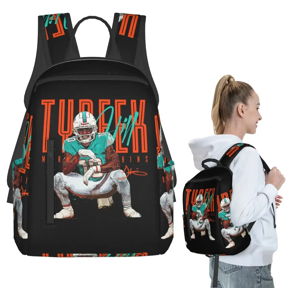 

Tyreek Hill Backpack Student BookBag Children School Bag Laptop Shoulder Bags Men Women