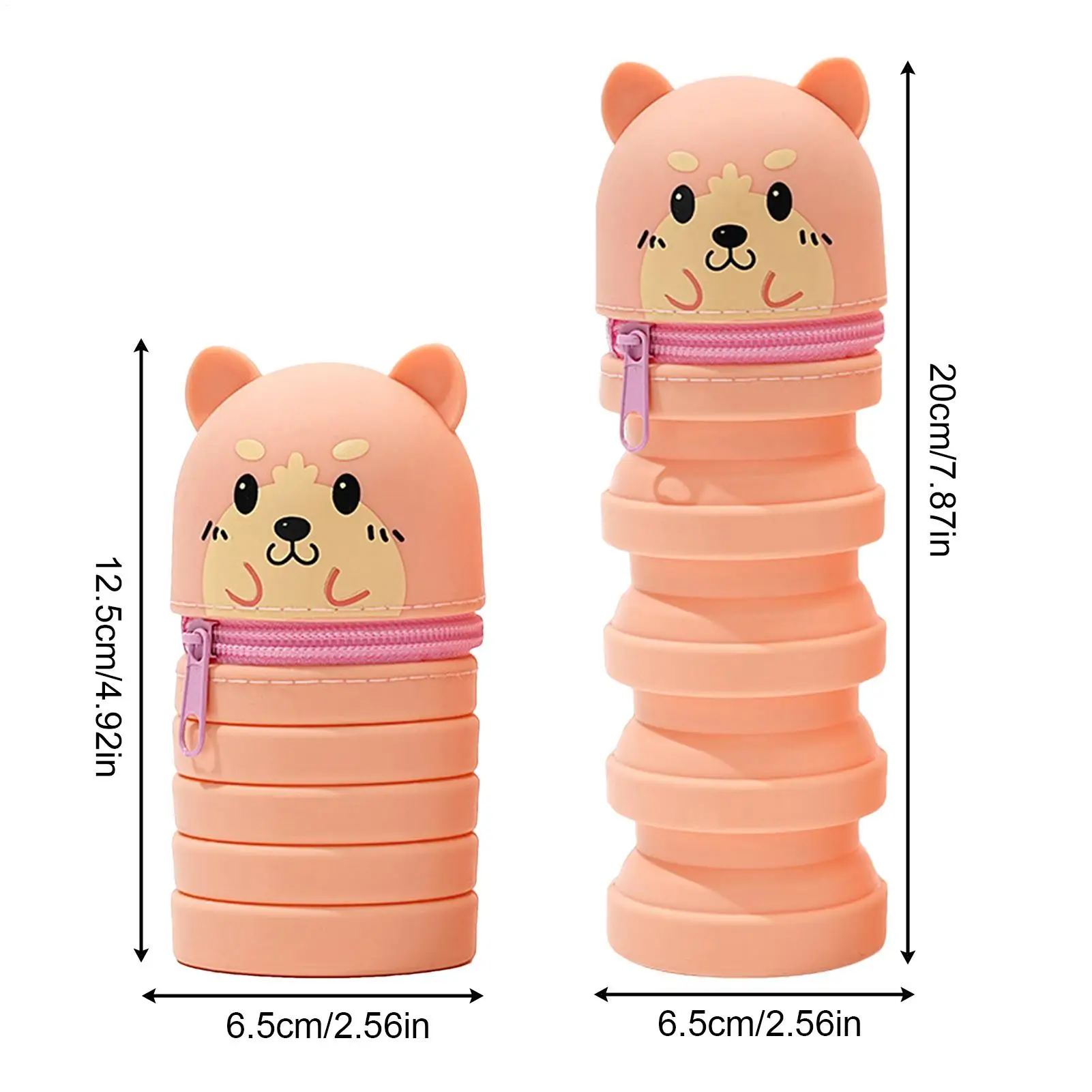 Pen Holder For Desk Telescopic Pencil Bag Pen Holder Retractable Silicone Storage Organizer For Home Dorm School Classroom Teens