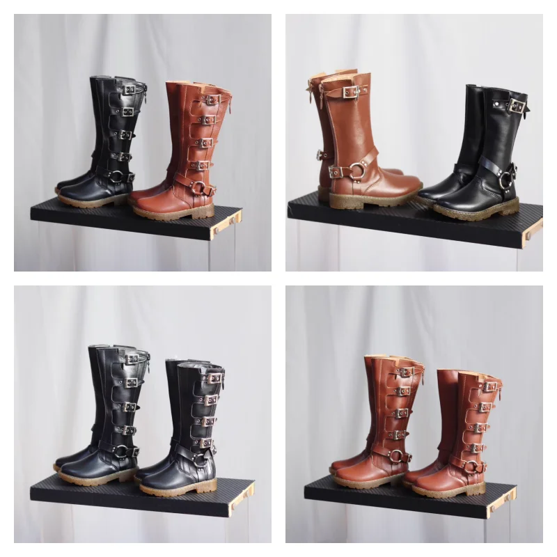 

BJD Doll Shoes For ID75 Doll Fashion Shoes Black Brown Boots Uncle Size Doll Accessories DIY Gift