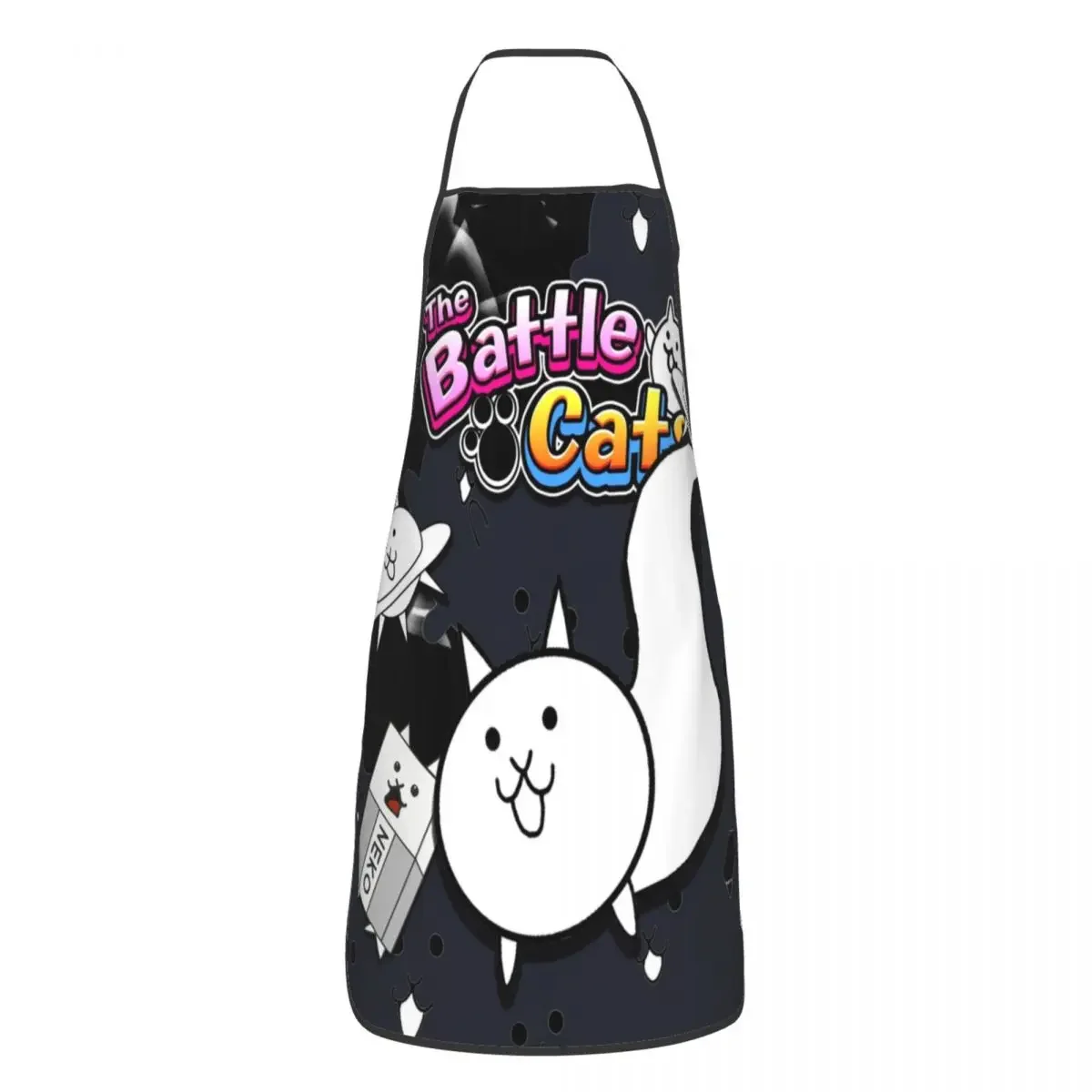 Unisex The Battle Cats Spirit Cat Kitchen Chef Cooking Baking Apron Men Women Cartoon Tablier Cuisine for Painting