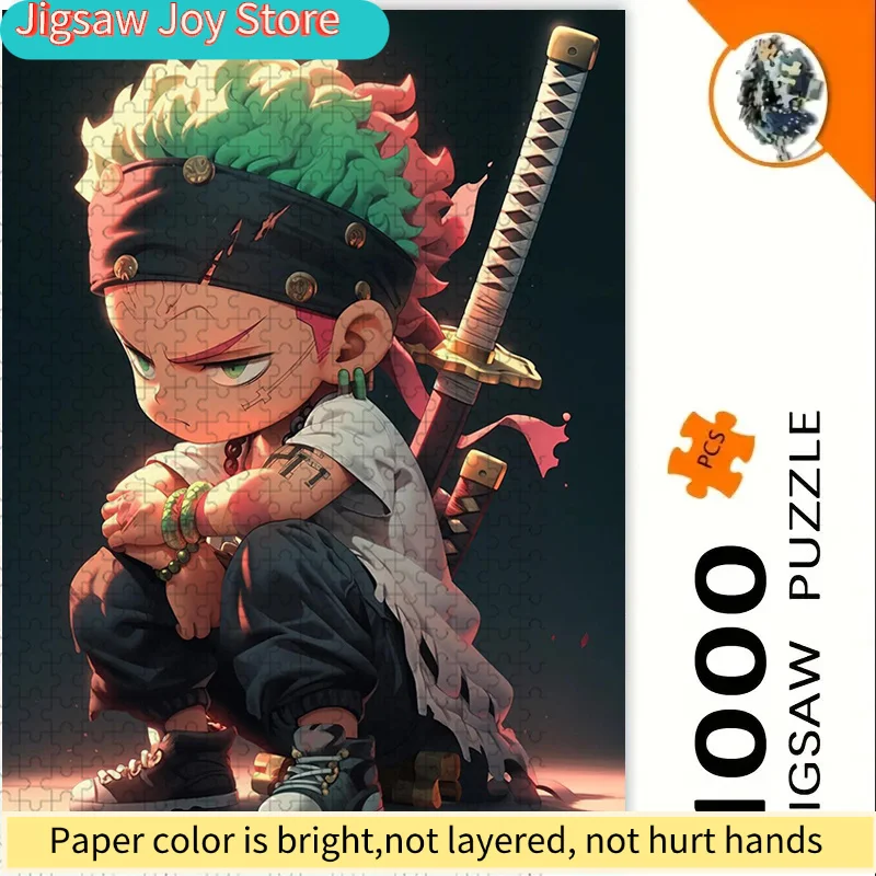 

Пазлы с изображением японских аниме-героев: самураев и ниндзя в позах боевых действий, предназначенные для взрослых и семей. Эти сложные задачи