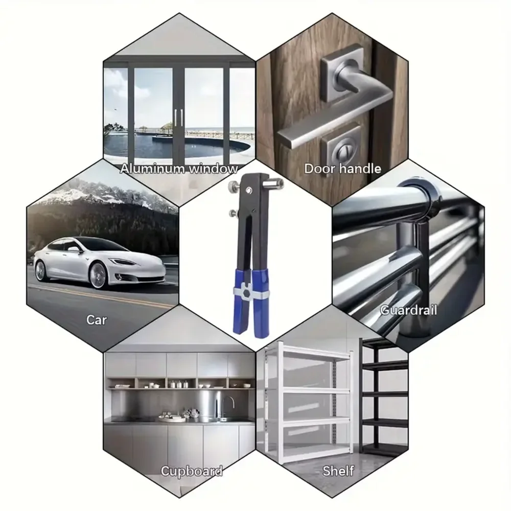 M3 M4 M5 M6 M8 Professional Rivet Nut Gun Kit, Hand Rivet Nut Gun, Home Cordless Rivet Gun, Furniture Auto Parts Riveting Tools