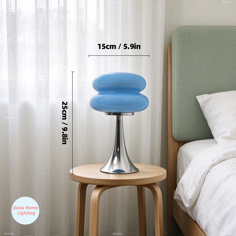 Nordic Double-layer Sandwich Night Light Bauhaus Minimalist Table Lamp Ins-style Ambient Lamp for Living Room and Bedroom Bedsid