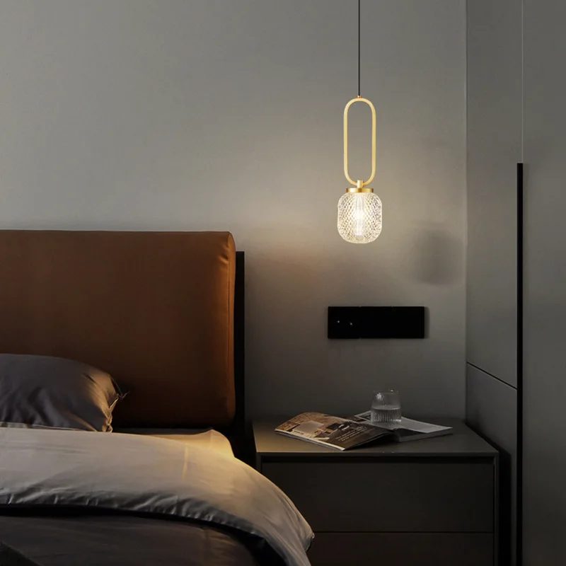 

Modern simple bedside bedroom creative restaurant bar small chandelier entrance