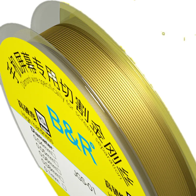 0.04-0.1mm Special Diamond Wire Alloy Gold Molybdenum Wire Cutting Line 100m LCD Display Screen Glass Separator Wire