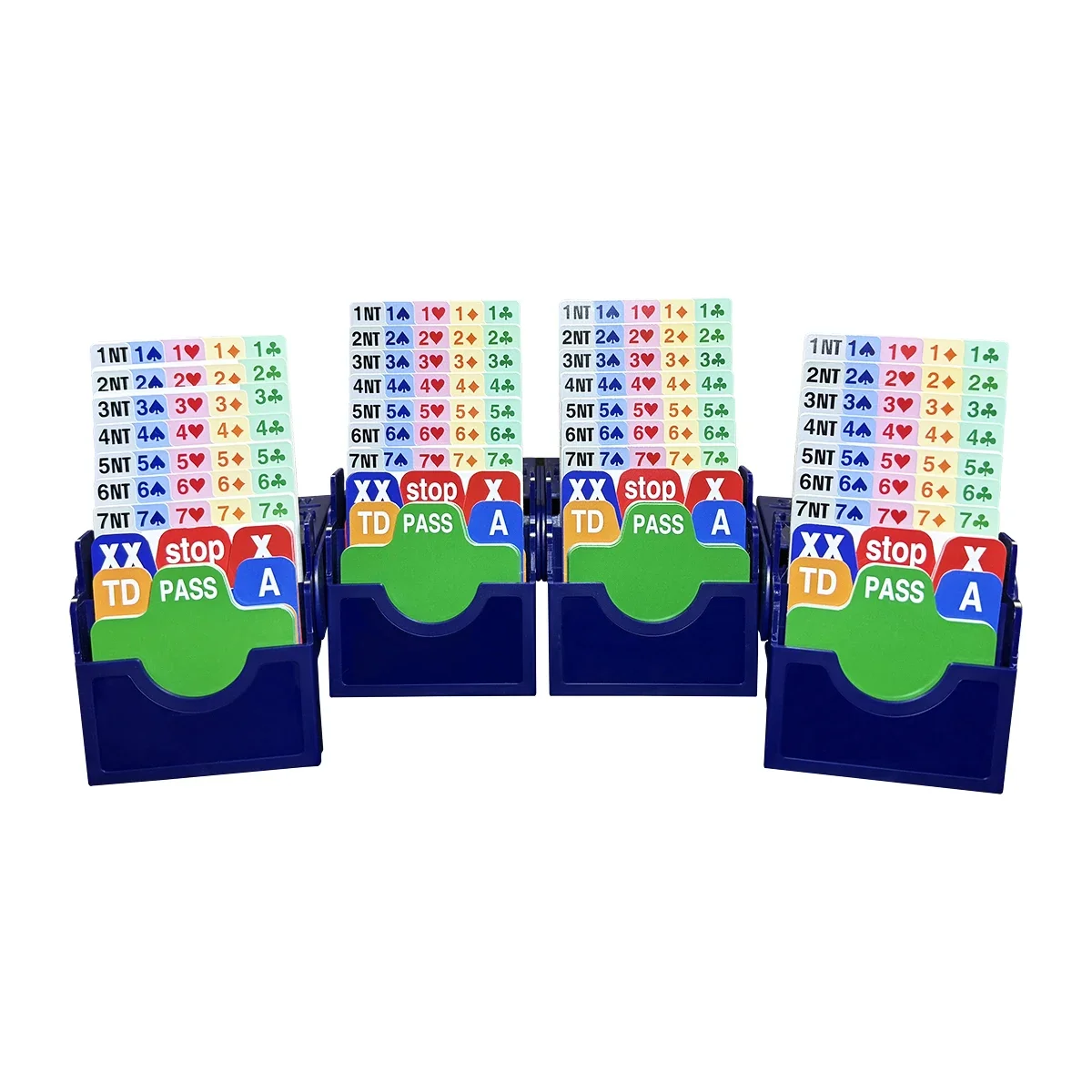 (Set of 4)  Blue Bridge Bidding Box with Bridge Paper Playing Cards Bridge Partner Bidding Device Official In Tournment
