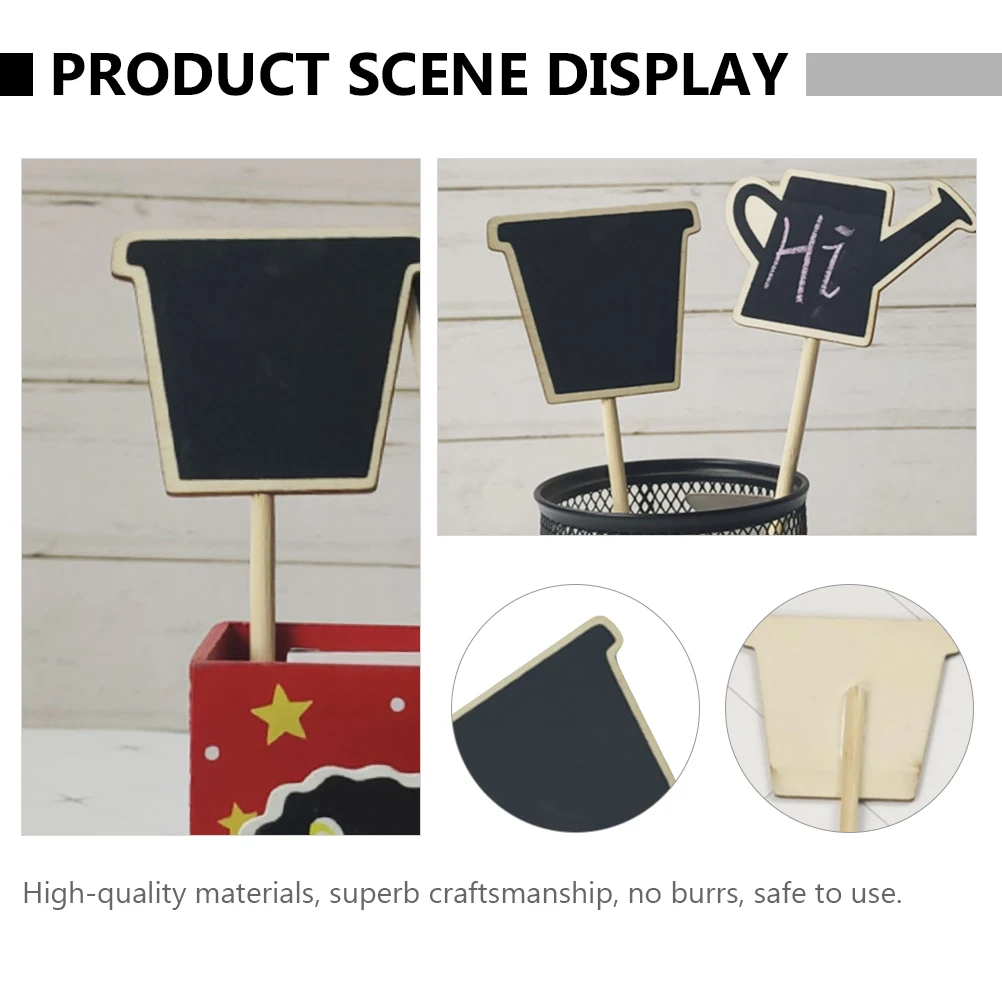 

10 Pcs Plant Small Blackboard Insert Sign Garden Signs Decorative Gardening Diy Placards Planter Baby
